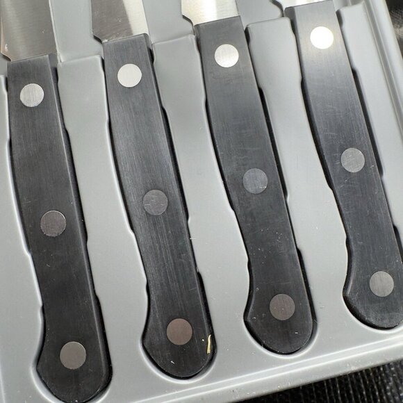 Zwilling Gourmet Steak Knives Set 4 New In Box Brushed Handle Twin Gourmet Set - Picture 5 of 12